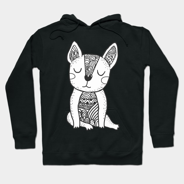 Doodle French bulldog Hoodie by kostolom3000